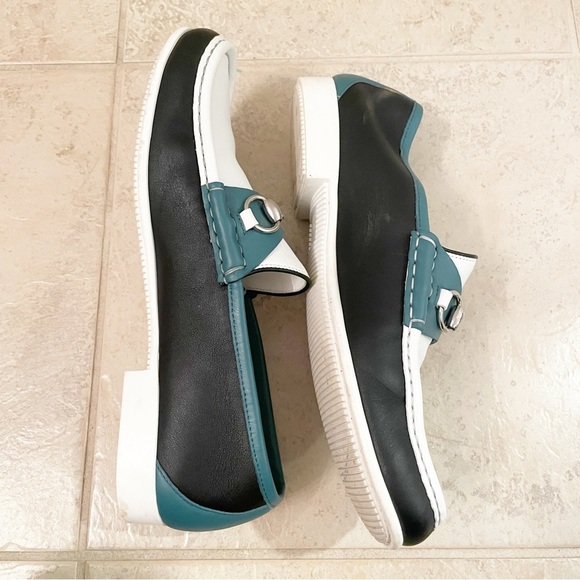Gucci White Green Boat Shoes Loafers main image 10